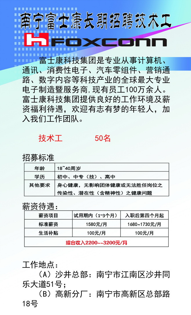 南寧普工最新招工信息匯總