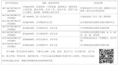 慈溪8月停電通知